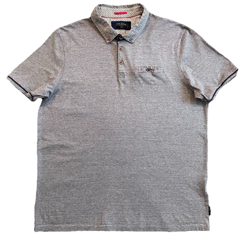 Ted Baker London Mens Golf Printed Collar Short Sleeve Polo Shirt-7
